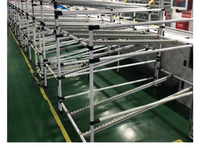 线边物料货架工厂生产线操作间物料盒产品周转精益管放置架厂家